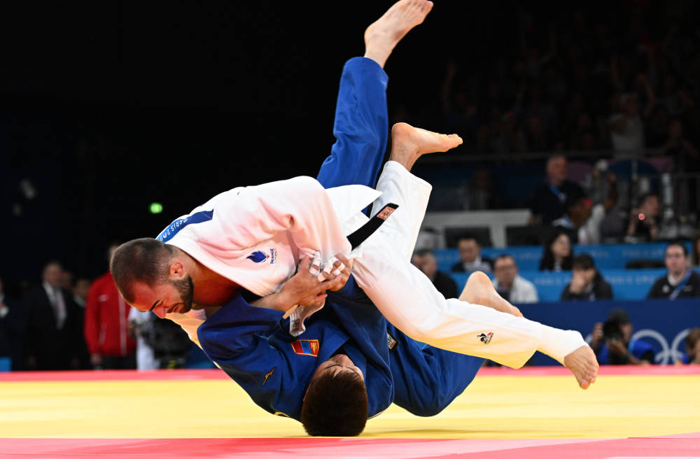 澳大利亚代表团在柔道比赛中夺冠